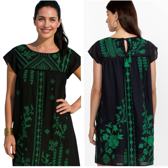 Johnny Was Dresses & Skirts - JOHNNY WAS Workshop Willow Petal Sleeve heavily embroidered Dress NWT